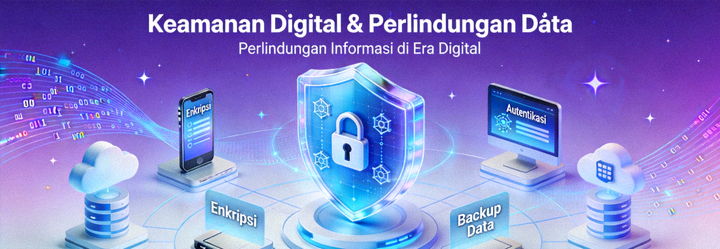 Ilustrasi tentang keamanan digital dan perlindungan data